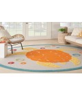 Nourison Aloha Teal Multi ALH27 5 ft. 3 in. Round Rug