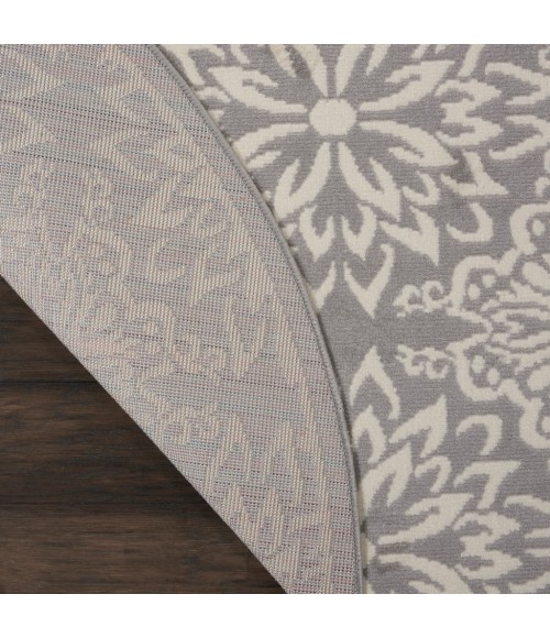 Nourison Jubilant Round Area Rug JUB06-Ivory/Grey