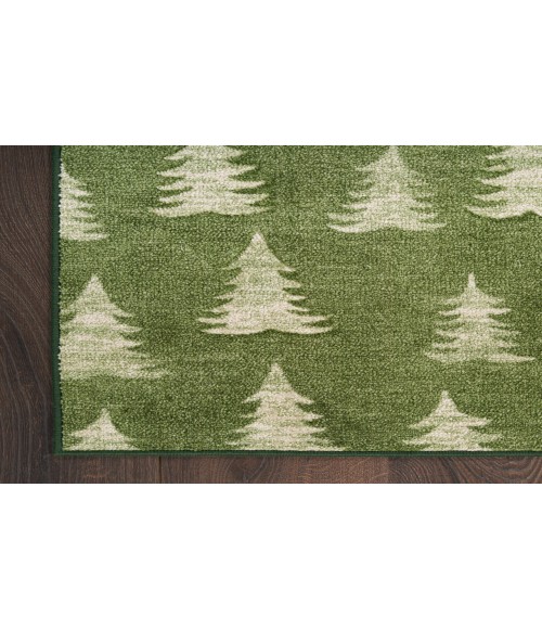 Nourison Accent Decor/Xmas Olive 173JP 2 ft. X 4 ft. 2 in. Rectangle Rug