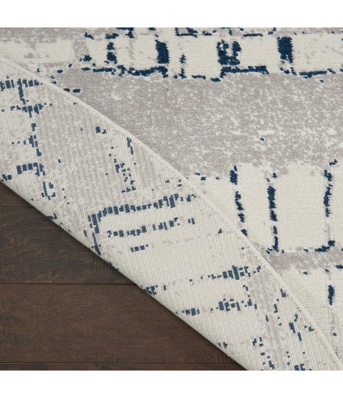 Nourison Twilight Round Area Rug TWI10 Ivory/Navy 8' Round