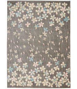 Nourison Tranquil(Traql) - Tra04 Grey Beige Area Rug 4 ft. X 6 ft. Rectangle