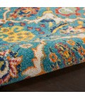 Nourison Allur Area Rug ALR03 Turquoise Ivory