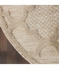 Nourison Home Easy Care Cream NES01 4 ft. Round Rug