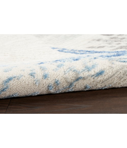 Nourison Pompeii Ivory Grey Blue Rug PMP04 9 ft. X 12 ft. Rectangle - Rugs Town Nourison Pompeii Ivory Grey Blue PMP04 9 ft. X 12 ft. Rectangle Rug