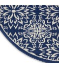Nourison Jubilant Round Area Rug JUB06-Navy/Ivory