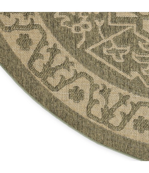 Nourison Tulum Olive TLM05 8 ft. X Round Rug