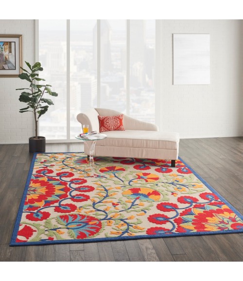 Nourison Aloha Area Rug ALH20-Red/Multi