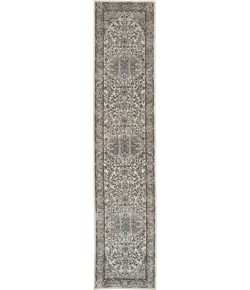 Nourison Quarry 2ft. 2in. x 10ft. Ivory Grey Farmhouse Indoor Rug