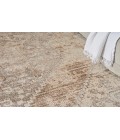 Nourison Astra Machine Washable Beige ASW13 5 ft. 3 in. Round Rug