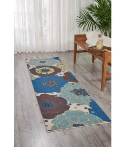 Nourison Home & Garden - Rs021 Light Blue Area Rug 2 ft. 3 X 8 ft. Rectangle