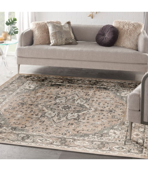 Nourison Quarry Beige Grey QUA05 8 ft. X Square Rug