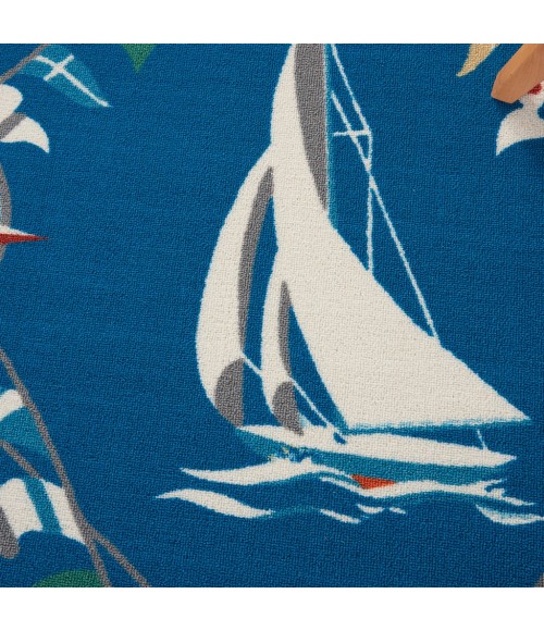 Nourison SUN N' SHADE Area Rug Waverly Sun N' Shade Area Rug SND89-Navy