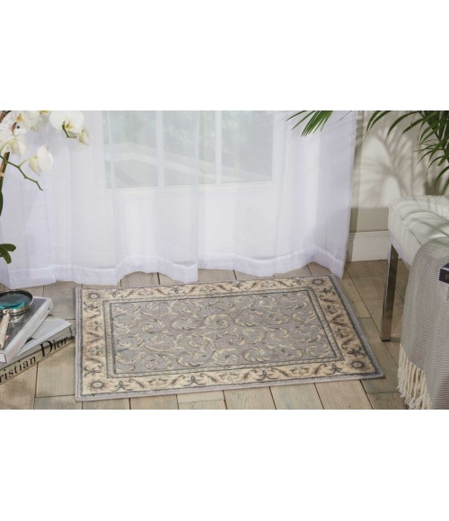 Nourison Somerset Round Area Rug ST02-Silver