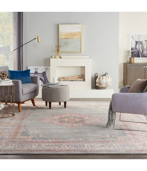 Passion Area Rug Nourison Passion Area Rug PSN03 Grey 12' x 18'