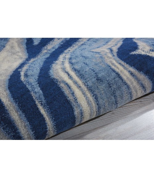 Nourison SOMERSET Area Rug Nourison Somerset Round Area Rug ST749-Light Blue