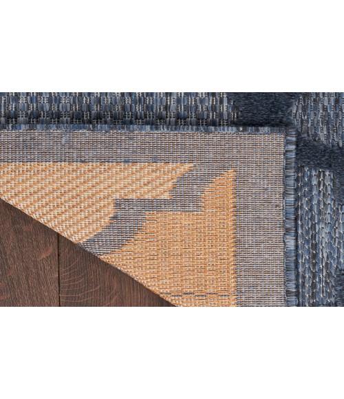 Nourison Easy Care Navy Blue NES01 2 ft. X 6 ft. Rectangle Rug