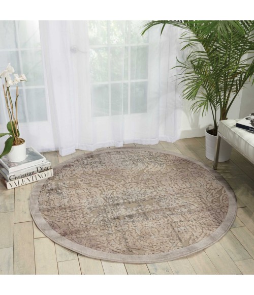 Nourison Graphic Illusions Round Area Rug GIL09-Grey