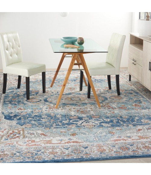 Nourison Quarry Ivory Blue QUA11 10 ft. X 14 ft. Rect. Rug