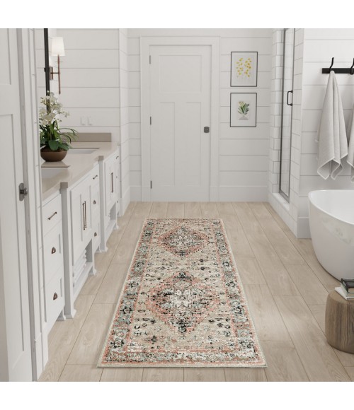 Nourison Home Washable Decor Peach Rug WSD13 2 ft. X 6 ft. Rectangle - Rugs Town Nourison Home Washable Decor Peach WSD13 2 ft. X 6 ft. Rectangle Rug