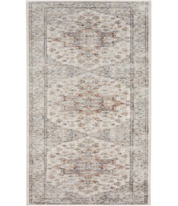 Nourison Astra Machine Washable Grey Multicolor ASW12 2 ft. X 6 ft. Rectangle Rug