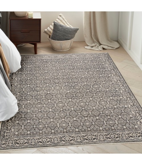Nourison Shadows Charcoal Ivory SHW04 4 ft. X 6 ft. Rect. Rug