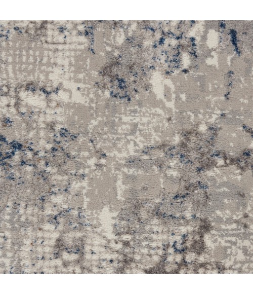 Nourison Royal Terrace White Blue KI42 5 ft. X 7 ft. Rect. Rug