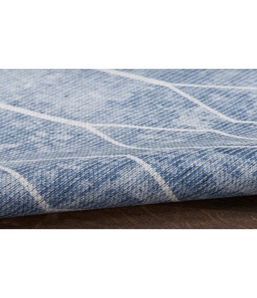 Nicole Curtis Machine Washable Series 1 Blue SR107 5 ft. 3 in. X 7 ft. 3 in. Rectangle Rug
