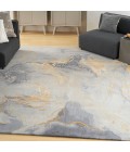 Nourison Prismatic Area Rug PRS28 Grey/Gold 7'9" x 9'9"