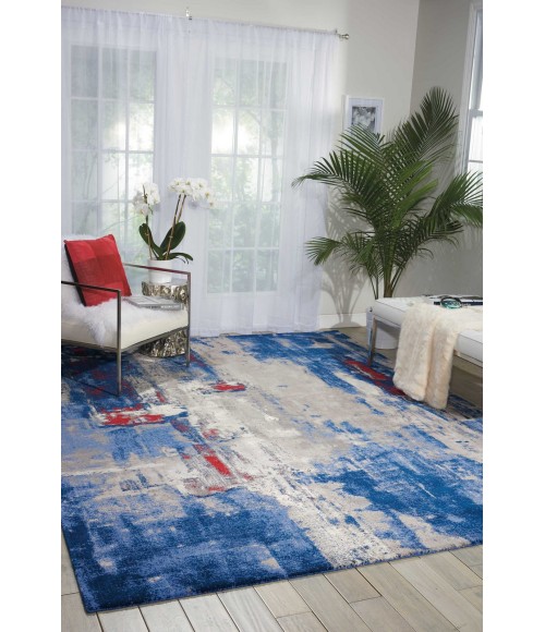 Nourison Twilight Area Rug TWI20 Grey/Blue 9'9" x 13'9"