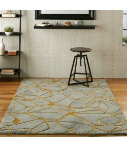 Nourison Home Symmetry SMM05 Grey Yellow 5 ft. 3 in. X 7 ft. 9 in. Area Rug