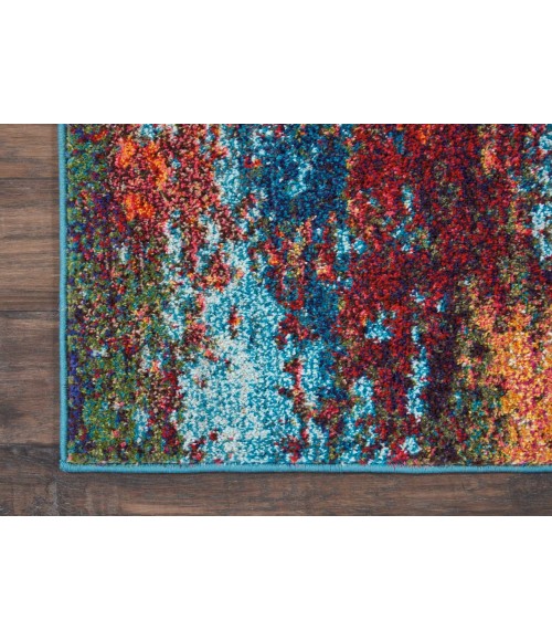 Nourison CELESTIAL Area Rug Nourison Celestial Runner Area Rug CES08-Atlantic