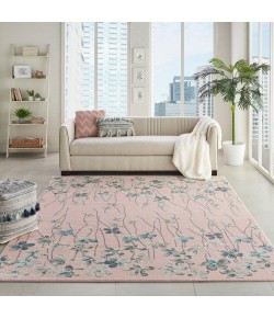 Nourison Tranquil(Traql) - Tra04 Pink Area Rug 8 ft. X 10 ft. Rectangle