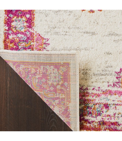 Passion Area Rug Nourison Passion Area Rug PSN03 Ivory/Fuchsia 12' x 18'