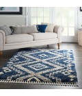 Nourison Scandinavian Shag Denim Blue SCN02 5 ft. 3 in. X 7 ft. 9 in. Rect. Rug