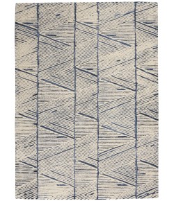 Nourison Vail White Blue VAI01 5 ft. 3 in. X 7 ft. 3 in. Rect. Rug