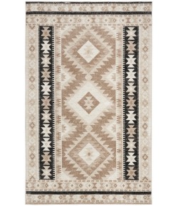 Nourison Washable Decor Beige Black WSD06 6 ft. 7 in. X 9 ft. Rectangle Rug