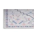 Nicole Curtis Machine Washable Series 1 Ivory Blue SR110 2 ft. 2 in. X 10 ft. Rectangle Rug