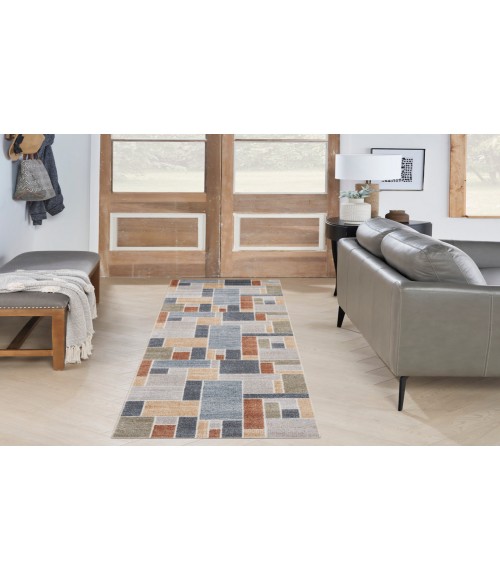 Nourison Astra Machine Washable Multicolor ASW09 2 ft. X 6 ft. Rectangle Rug