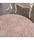 Nourison Jubilant Round Area Rug JUB06-Ivory/Pink