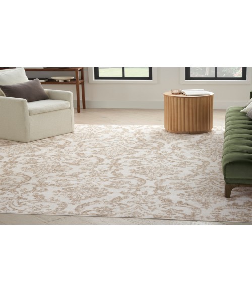 Nourison Jubilant Ivory Beige JUB09 5 ft. 3 in. X 7 ft. 3 in. Rectangle Rug