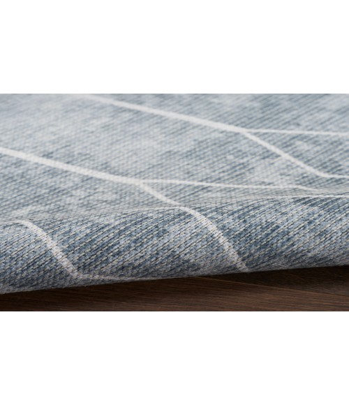 Nicole Curtis Machine Washable Series 1 Blue Grey SR107 2 ft. X 3 ft. 9 in. Rectangle Rug