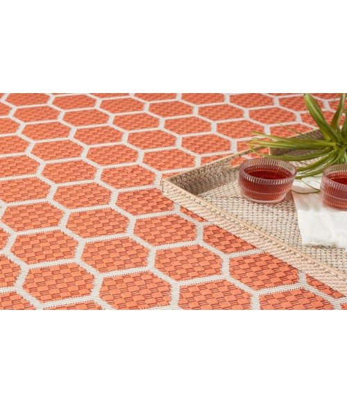 Nourison Reversible Indoor Outdoor Coral Rug RVB01 9 ft. X 12 ft. Rectangle - Rugs Town Nourison Reversible Indoor Outdoor Coral RVB01 9 ft. X 12 ft. Rectangle Rug