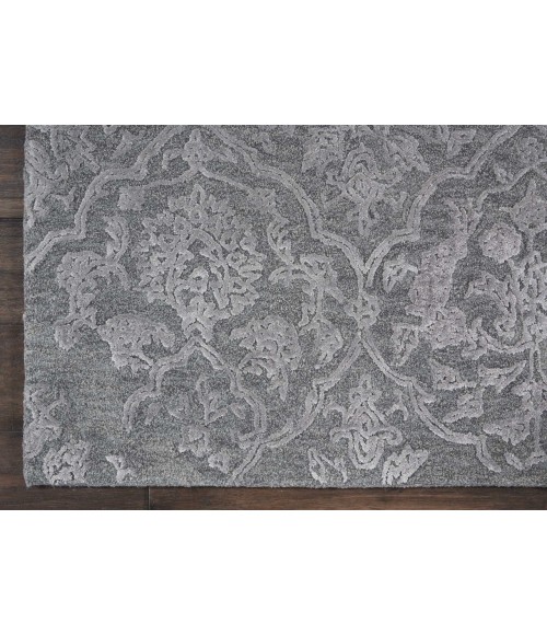 Nourison Opaline Area Rug OPA14-Charcoal/Silver