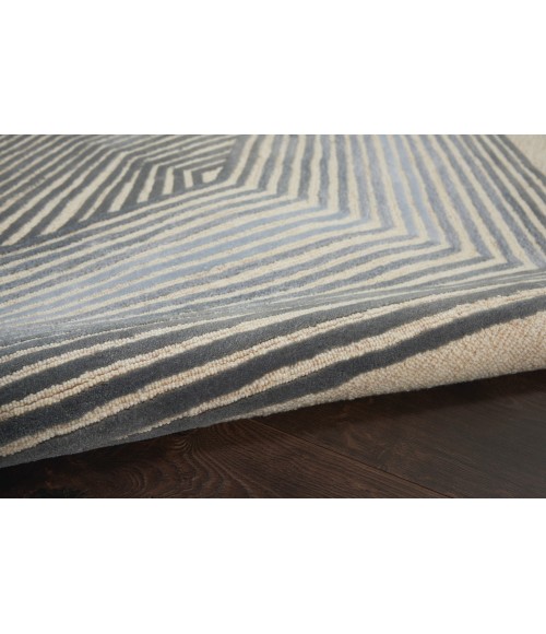 Nourison Symmetry Area Rug SMM06-Ivory/Grey