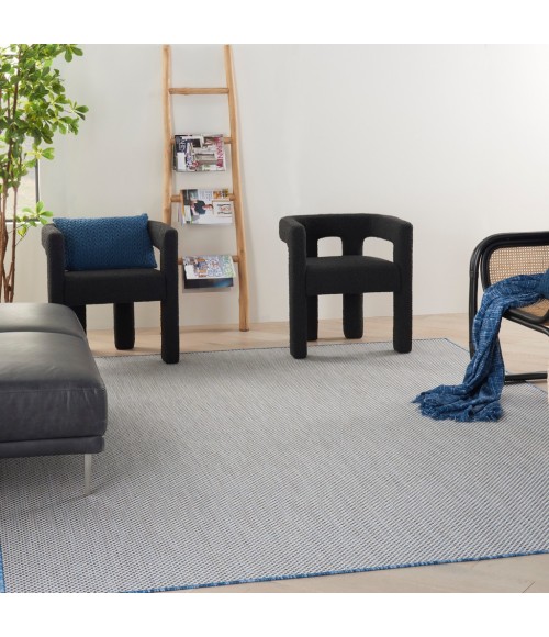 Nourison Courtyard Area Rug COU01-Ivory Blue