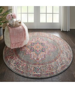Nourison Passion - Psn03 Grey Area Rug 4 ft. X Round