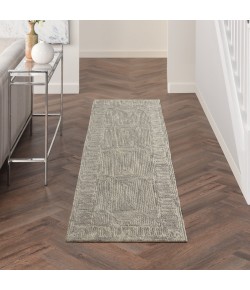 Nourison Vail Grey VAI04 2 ft. 3 in. X 7 ft. 6 in. Rect. Rug