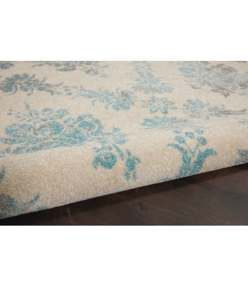 Nourison Tranquil Area Rug TRA09-Ivory/Turquoise