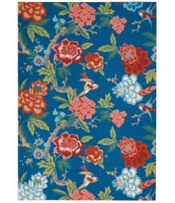 Nourison Wav01/Sun & Shade - Snd82 Blue Multicolor Area Rug 4 ft. 3 X 6 ft. 3 Rectangle