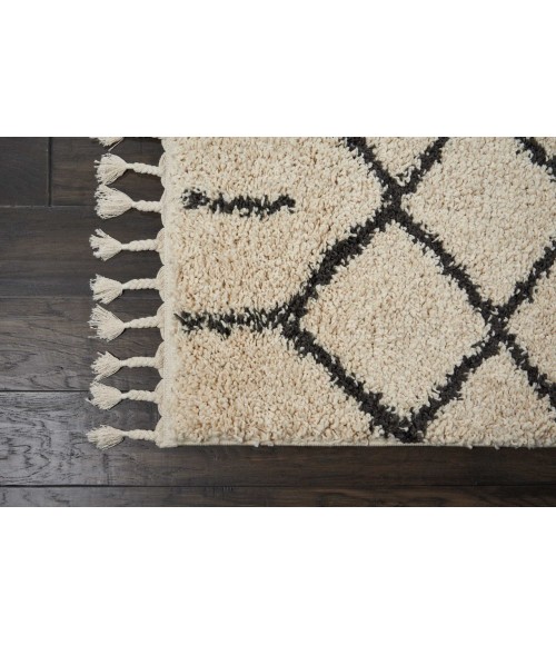 Nourison Moroccan Shag Area Rug MRS01-Cream